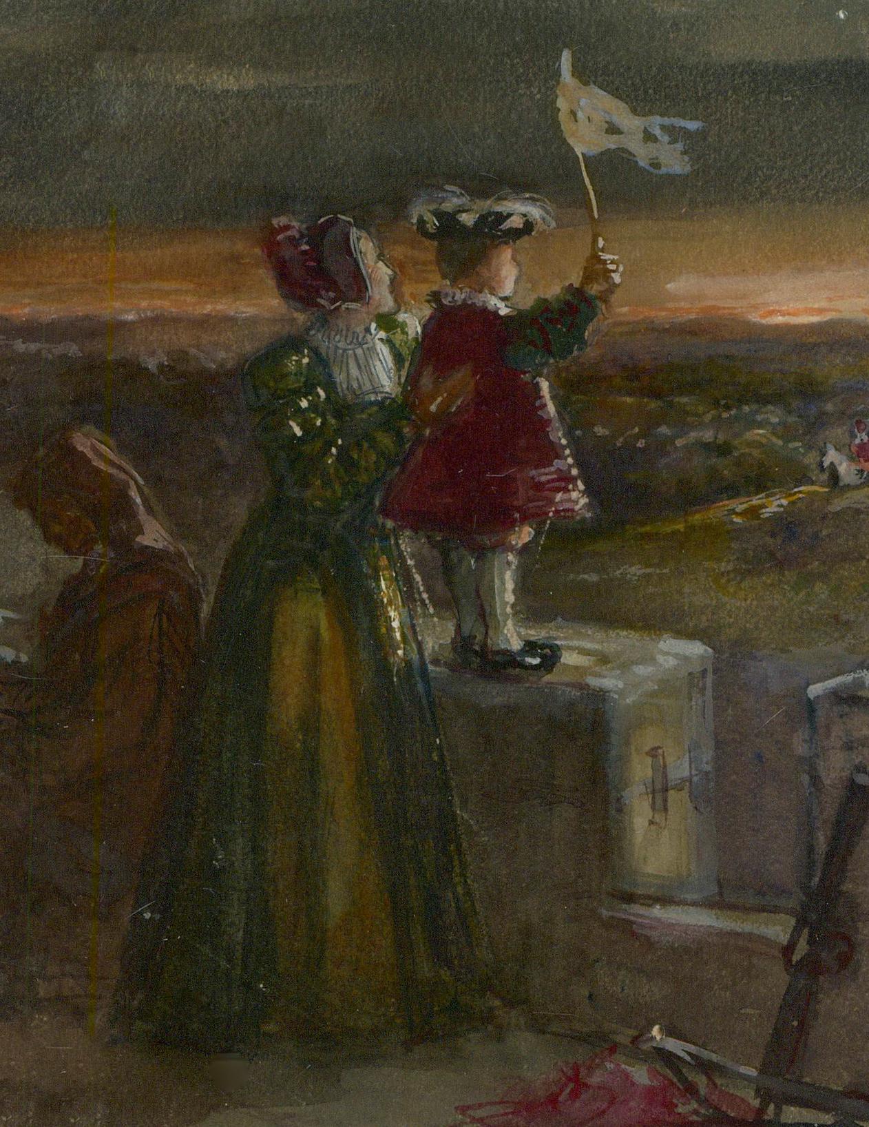 Late 19th Century Gouache - Last Goodbyes - Art by Unknown