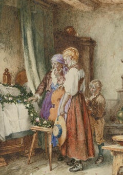 G. G.  - 19th Century Watercolour, Mourning