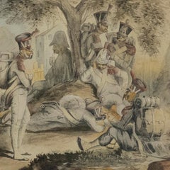 19th Century Watercolour - Soldiers at Rest