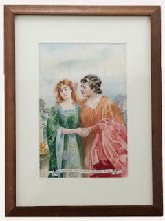 P. L.  - C.1890 Watercolour, Lay thy Sweet Hands In Mine, and Trust to Me