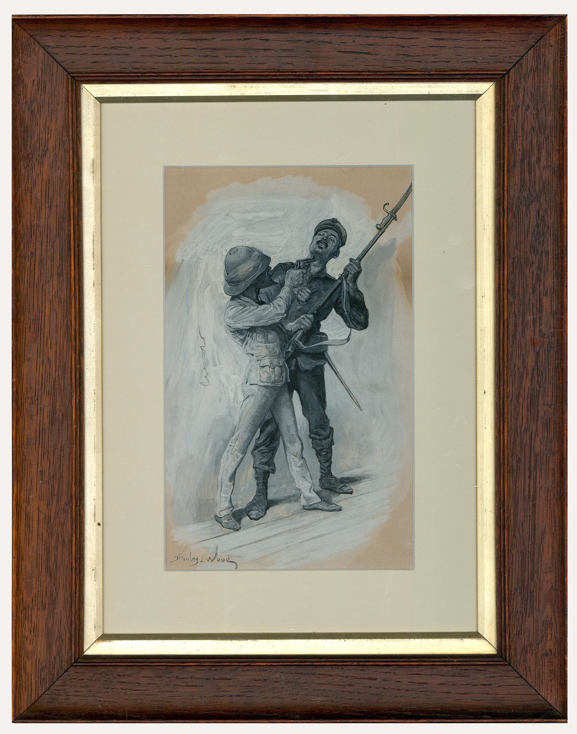 Stanley L. Wood Figurative Art - Stanley Llewellyn Wood (1866-1928) - Late 19th Century Gouache, Surrender!
