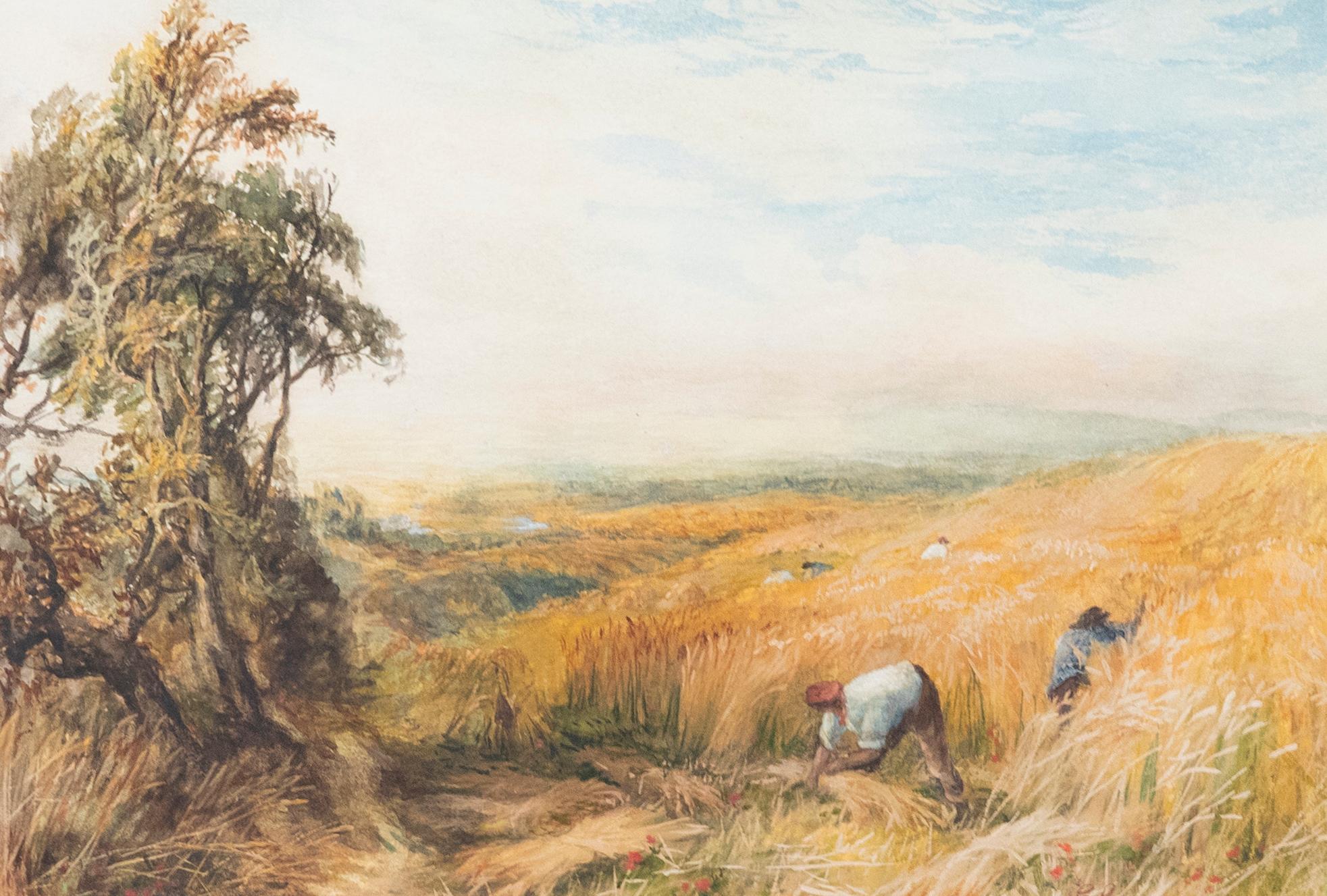 George Lucas (1841-1900) - c.1900 Watercolour, Reaping For Sale 1