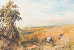 George Lucas (1841-1900) - c.1900 Watercolour, Reaping