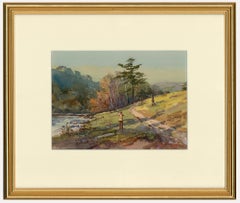 Michael Crawley - Frame 20th Century Watercolour, The Shoot, Manifold Valley