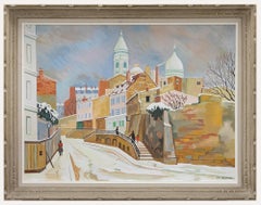 Charles Salomon – Französische Schule des 20. Jahrhunderts, Gouache, St. Vincent unter dem Schnee