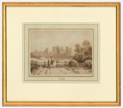 Nach David Cox (1783-1859) - Aquarell des 19. Jahrhunderts, Figuren bei Kenilworth
