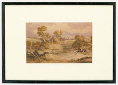 Antique 19th Century Watercolour - The Hunt