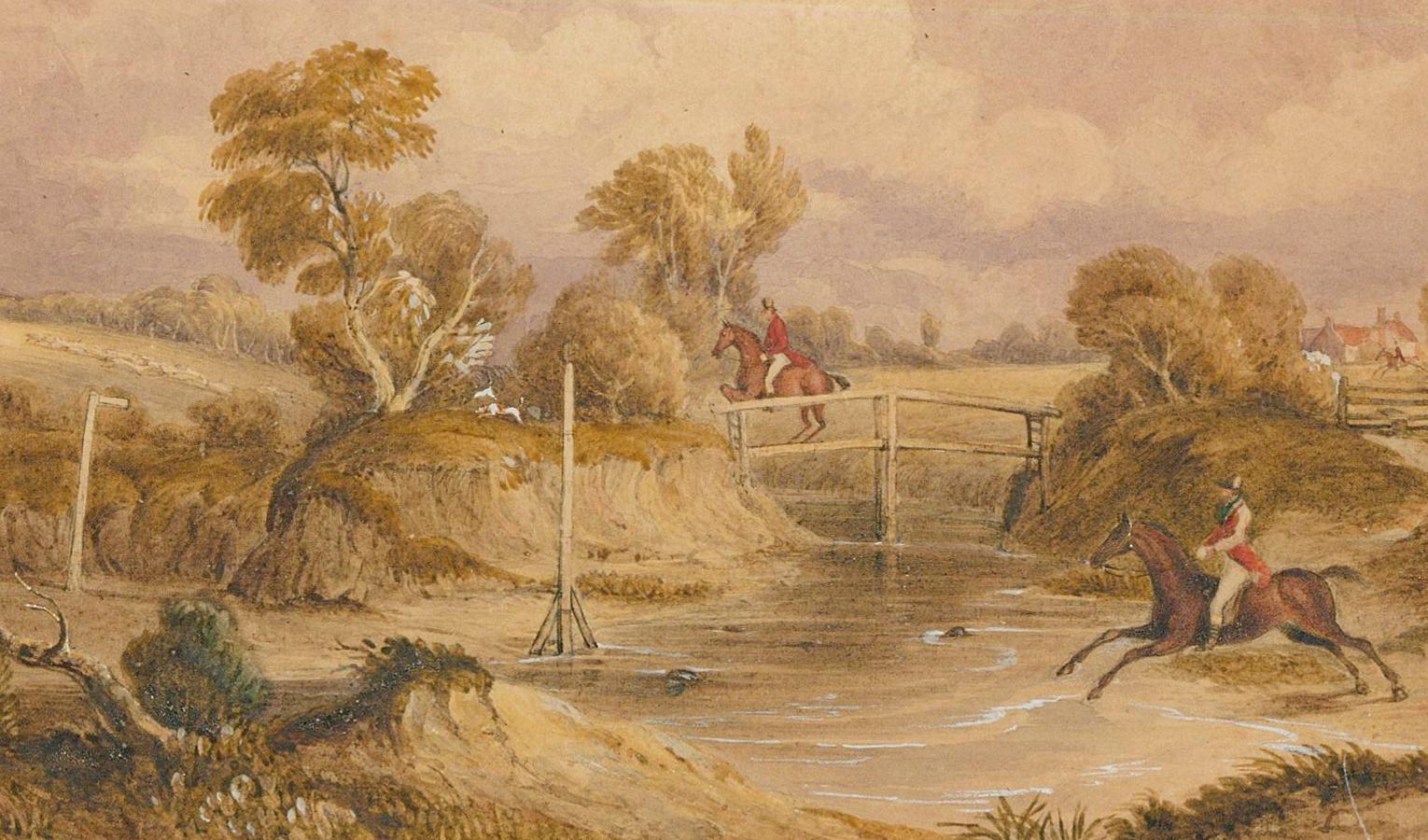 19th Century Watercolour - The Hunt - Art by Unknown
