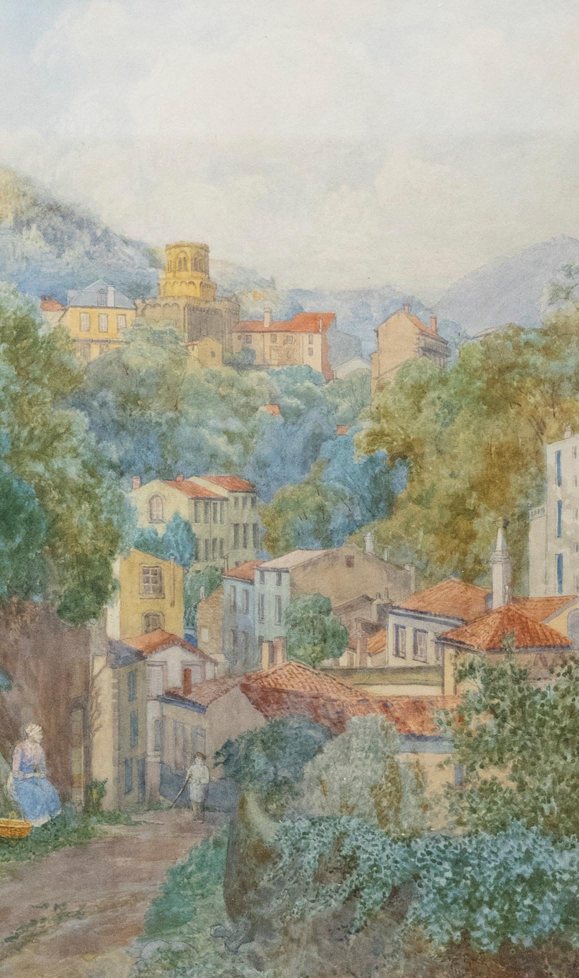Samuel Henry Baldrey - 1904 Watercolour, View of the Continental Town - Art by Unknown