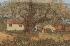 Sunil Guha - 1982 Pen and Ink Drawing, The Big Tree