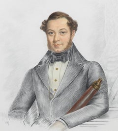19th Century Watercolour - Portrait of a Sea Captain