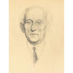 Ernest Proctor (1886-1935) - Graphite Drawing, Portrait of a Gentleman