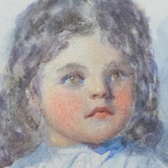 Gertrude Demain Hammond (1862-1953) - Watercolour, Portrait of a Young Girl