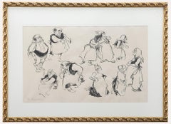 Attrib. William Papas (1927-2000) - 20th Century Ink Drawing, The Innkeeper
