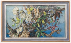 E. L. Turner A.R.C.A - Framed 20th Century Watercolour, Roses 
Passion Flowers