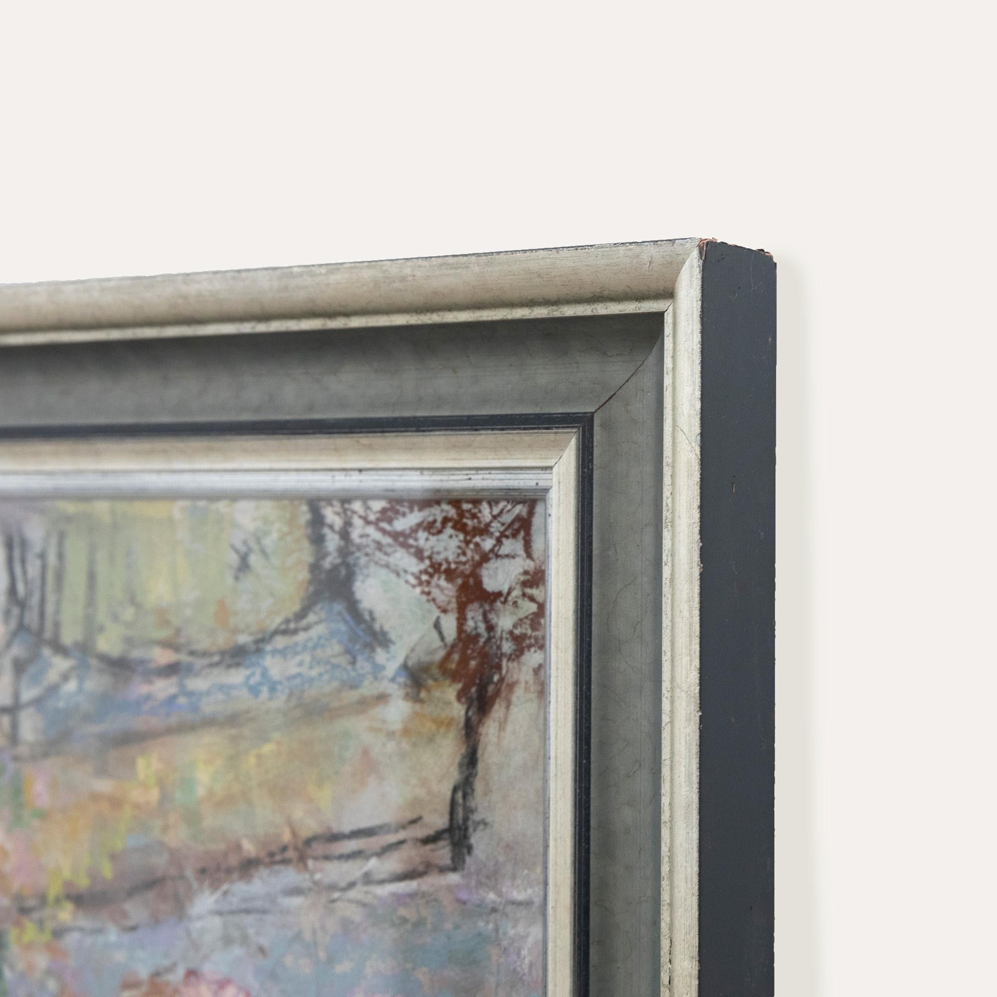 Susan Ellis - Pastel contemporáneo enmarcado, Flores de otoño 2