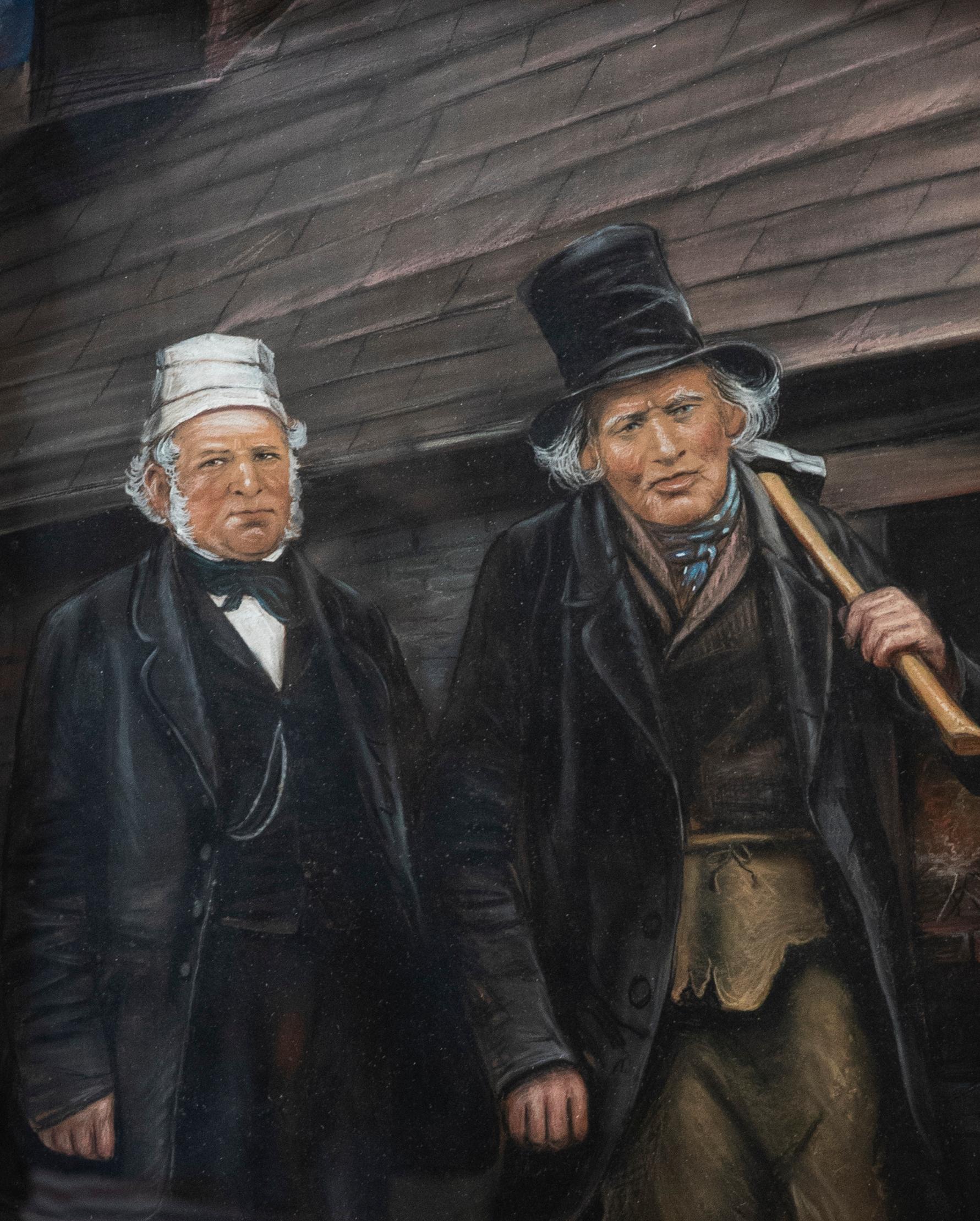 Pastellfarben aus der Mitte des 19. Jahrhunderts – zwei John Oddys, Vater und Sohn – Art von Unknown
