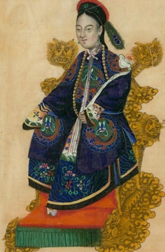 Fine 19th Century Chinese School Watercolour - The Empress