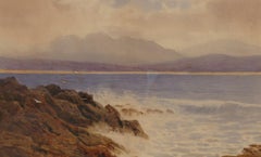 Late 19th Century Watercolour - Crashing Estuary Waves