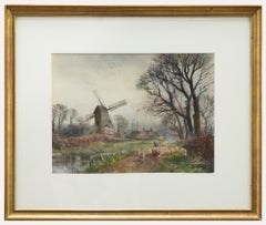 Henry Charles Fox (1855-1929) - Framed Watercolour, Out to Pasture