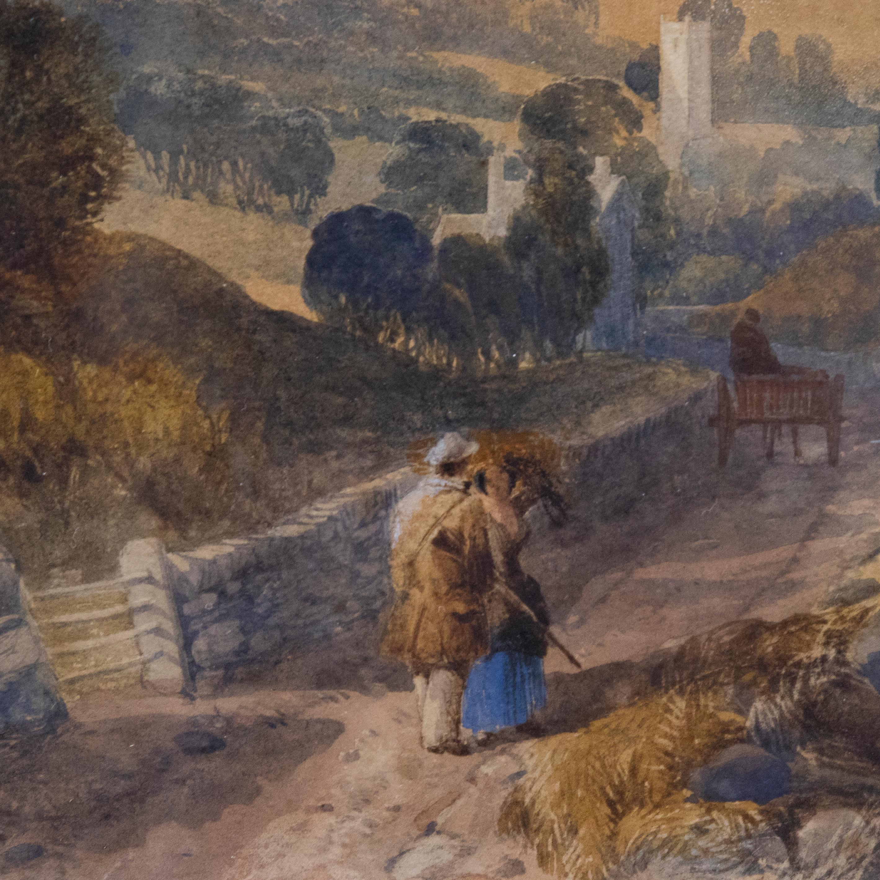 James Burrell Smith (1822-1897) - Watercolour, Grasmere, from the Old Road 2
