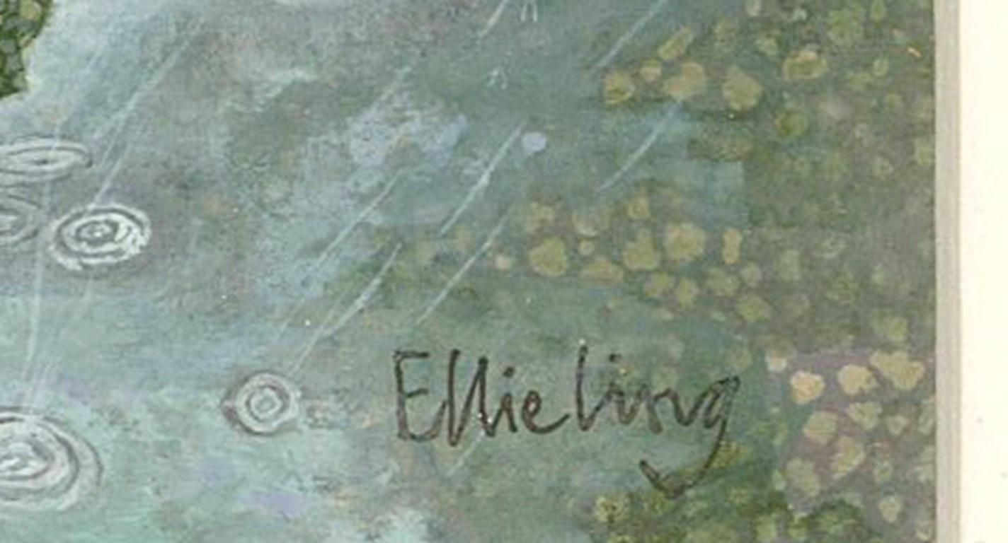 Ellie Ling - Zeitgenössisches Aquarell, Liebe in einem feuchten Klima im Angebot 1