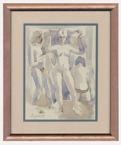 Sydney d'Horne Shepherd (1909-1993) - Framed Watercolour, The Bathers