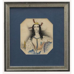 Fine Early 19th Century Watercolour - Persian Beauty