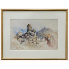 Framed Mid 19th Century Watercolour - The Land's End, from the last mock