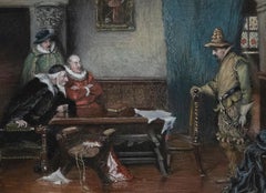 Follower of Albert L. Burroughs (1881-1916) - Framed Watercolour, Bad News