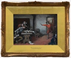 Suivre d'Albert L. Burroughs (1881-1916), aquarelle Les Conspirateurs