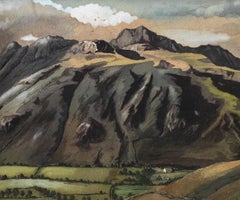 Mid 20th Century Watercolour - Langdale Pikes