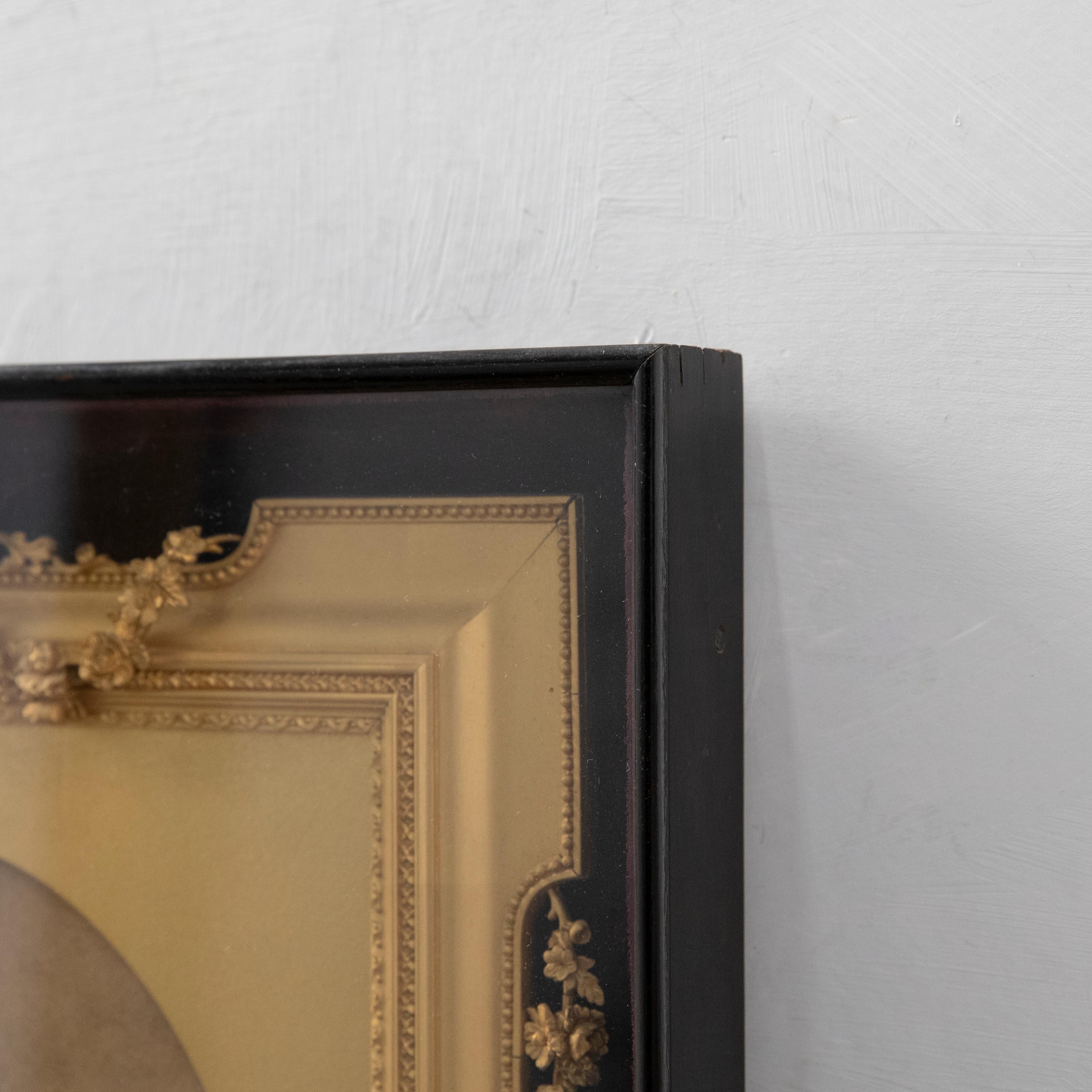 Fine 19th Century Gilt Picture Frame in Mahogany Box - Original Water Gilding 1
