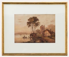 Kreis von John Varley (1778-1842) - Gerahmtes Aquarell aus dem frühen 19. Jahrhundert, See