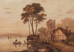 Circle of John Varley (1778-1842) - Framed Early 19th Century Watercolour, Lake