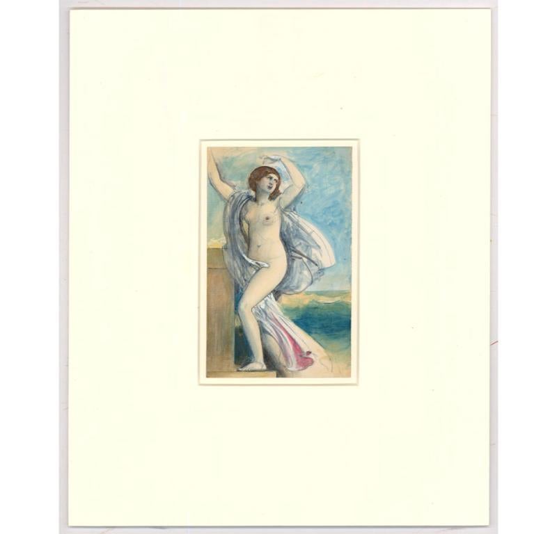 William Edward Frost (1810-1877) - Mid 19th Century Watercolour, Classical Nude For Sale 1