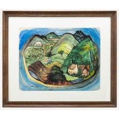 Marguerite Elliott - Framed 20th Century Watercolour, Fantasy Island