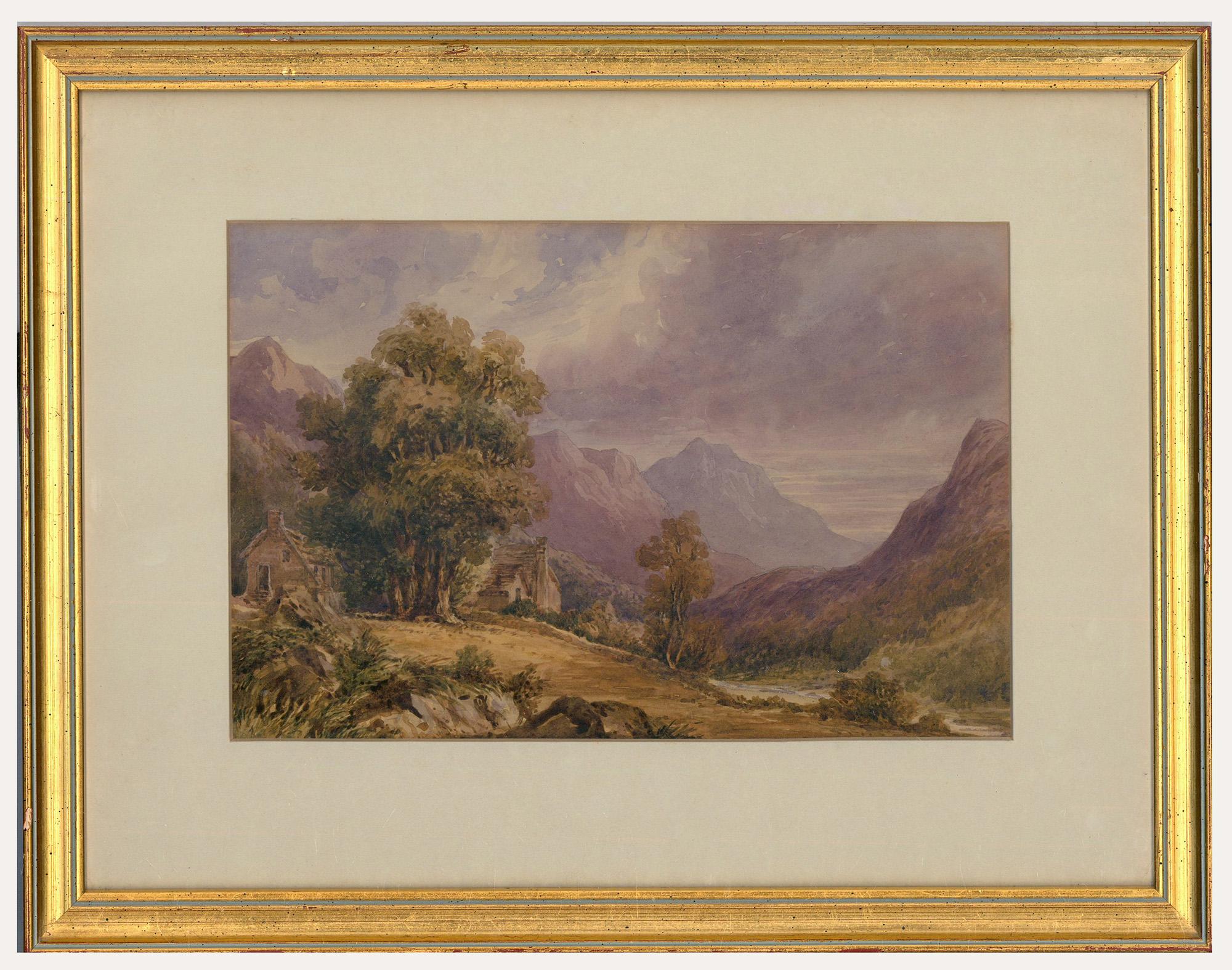 Unknown Landscape Art - Jane E. Simpson - Framed Late 19th Century Watercolour, Cottage Near Beddgelert