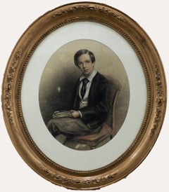 Used John Read - Framed Late 19th Century Pastel, Portrait of an Eton Schoolboy