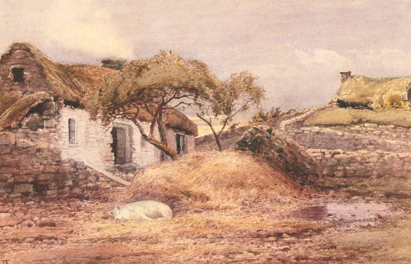 Unknown Landscape Art - Frederick Tucker (1860-1935) - Late 19th Century Watercolour, Bedded Down