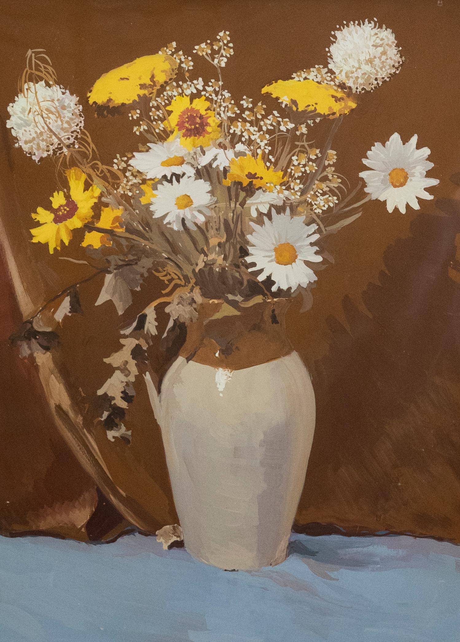 Douglas G. Burrage - Gouache des 20. Jahrhunderts, Meadow Flowers – Art von Unknown