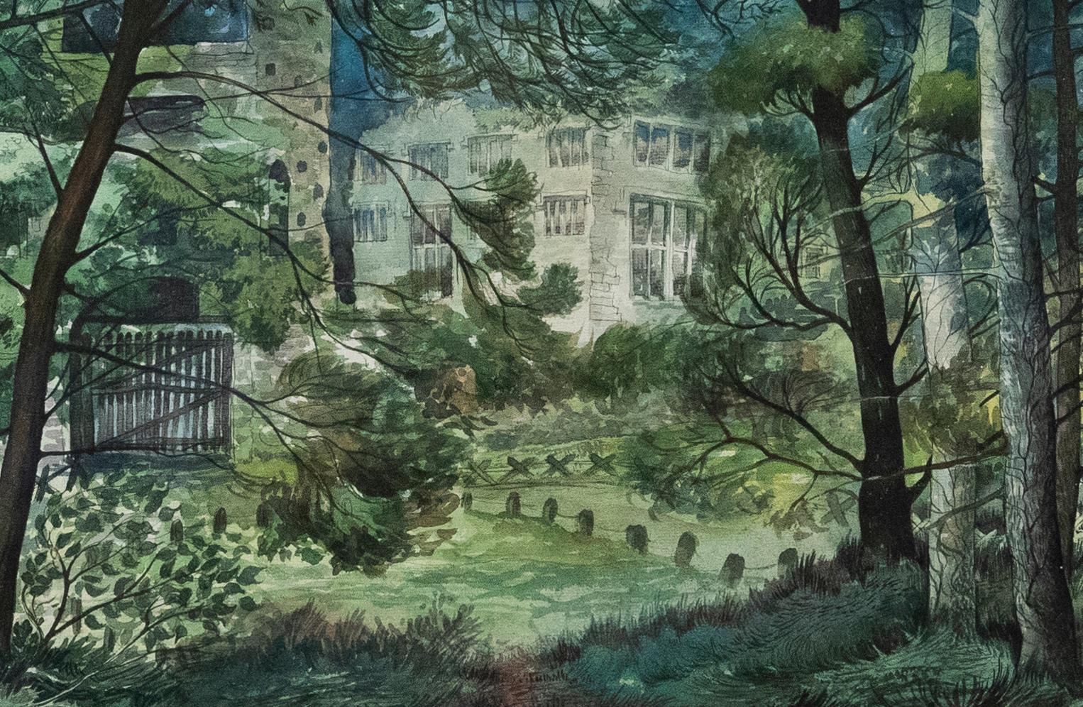 Douglas Sutton - Framed Mid 20th Century Watercolour, Berry Pomeray Castle - Art by Unknown