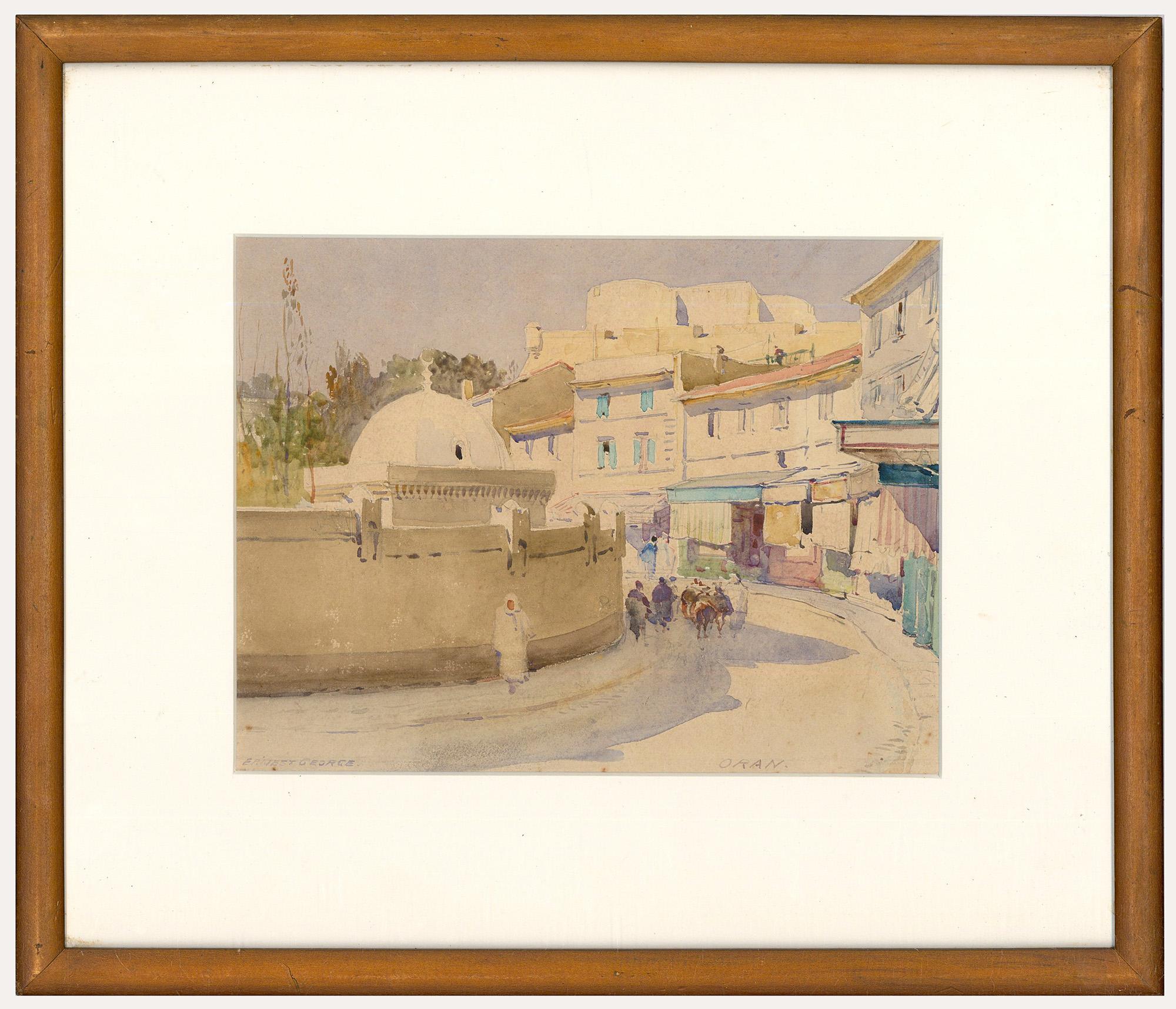 Unknown Landscape Art - Ernest George (1839-1922) - Framed Early 20th Century Watercolour, Oran