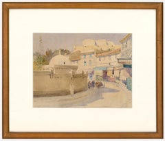 Ernest George (1839-1922) - Gerahmtes Aquarell des frühen 20. Jahrhunderts, Oran