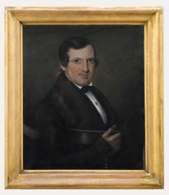 F. Phelps - Framed c.1846 Pastel, Victorian Gentleman