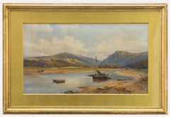 Nathaniel Everett Green (1823-1899) - Framed Watercolour, Estuary Landscape
