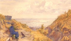Samuel William Oscroft (1834-1924) - 1884 Watercolour, Faraway Thoughts