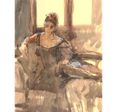 Tom John Coates (1941-2023) - 20th Century Watercolour, Studio Portrait