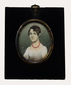 Early 19th Century Miniature Watercolour - The Missionary's Wife