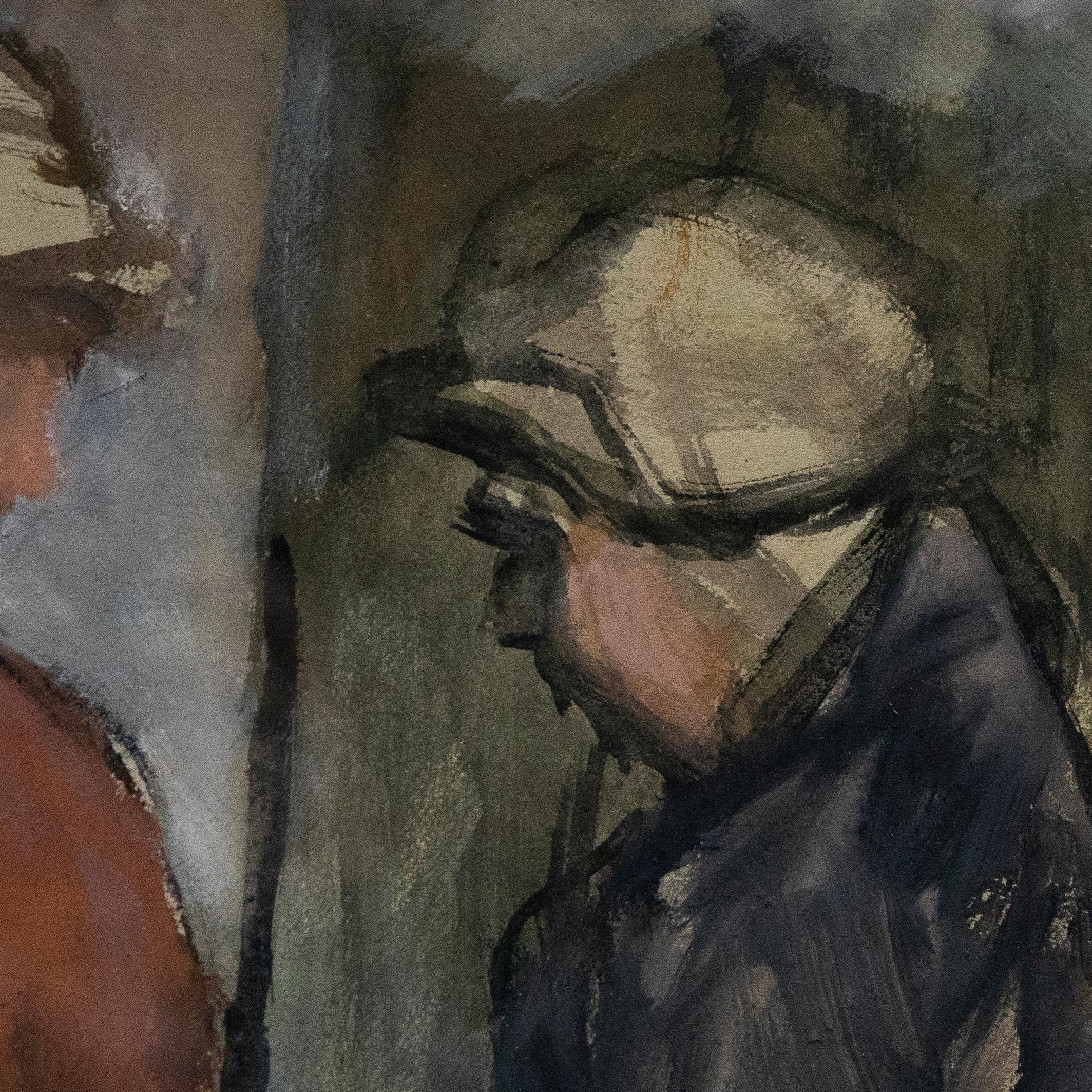 James Fitton (1899-1982) - Gouache del XX secolo di scuola britannica, Up & Up 3